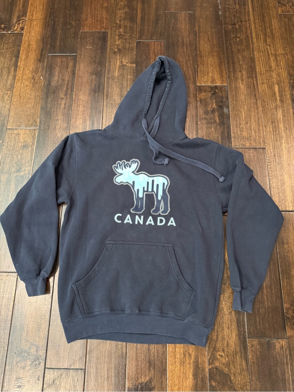 Canada Moose Graphic Navy Hoodie - Unbranded